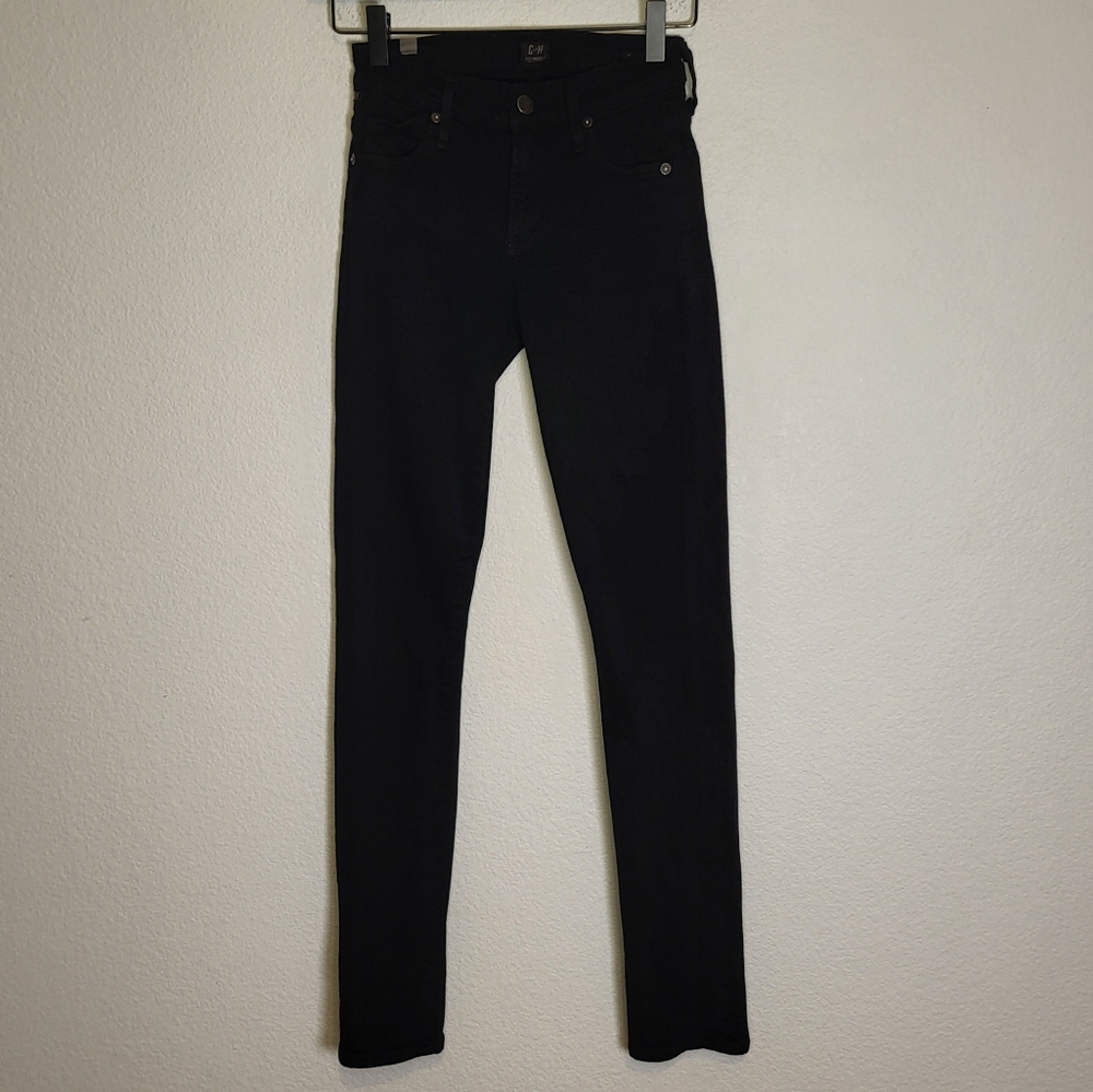 Citizens of Humanity Avedon Slik Skinny Leg Black Denim size 25